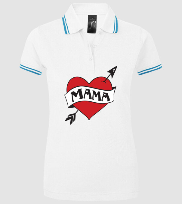 mama model alb pe tricou