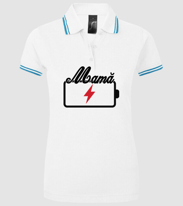 Mamă la încărcat model alb pe tricou