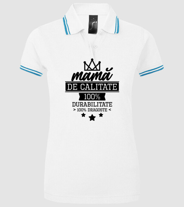 mamă de calitate, 100% durabilitate 100% dragoste model alb pe tricou
