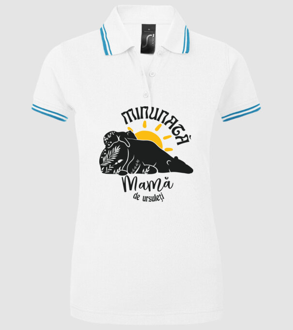 Minunată mamă de ursuleți model alb pe tricou