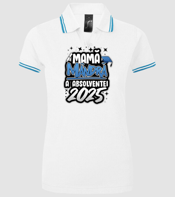 Mamă Mândră a absolventei model alb pe tricou