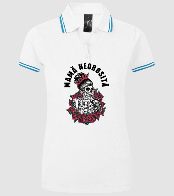 Mamă neobosită model alb pe tricou