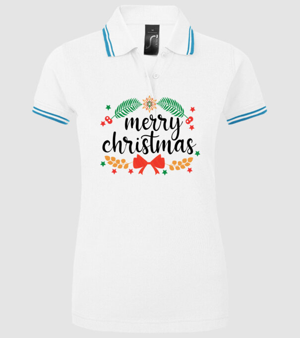 Merry christmas model alb pe tricou