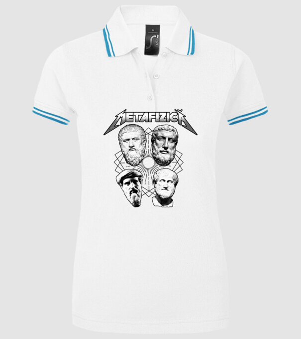 metafizică model alb pe tricou