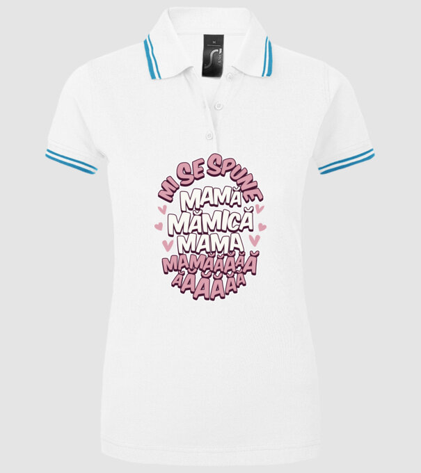 mi se spune: mamă, mămică, mama, mamăăăăăă model alb pe tricou