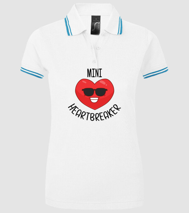 mini heartbreaker model alb pe tricou