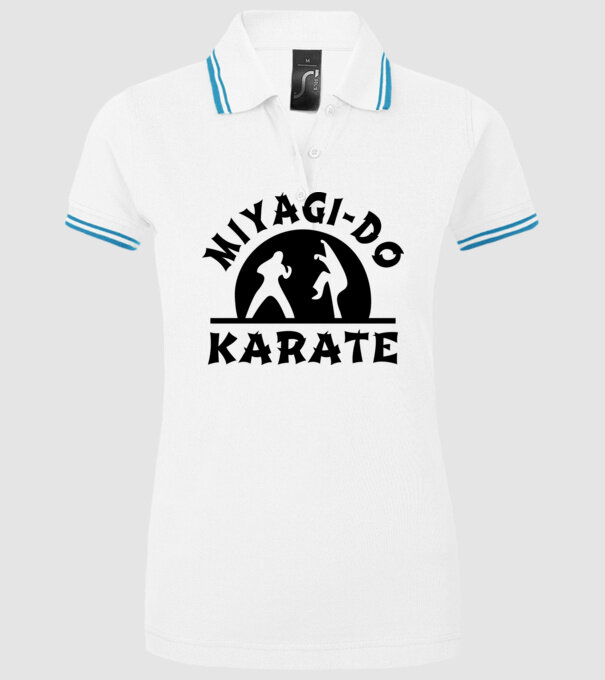 Miyagi-do karate black model alb pe tricou