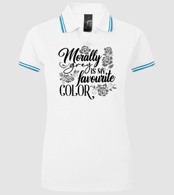 Moraly Gray is my favorite color model alb pe tricou