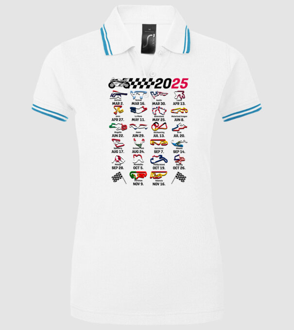 MOTOGP 25 CALENDAR alb model alb pe tricou