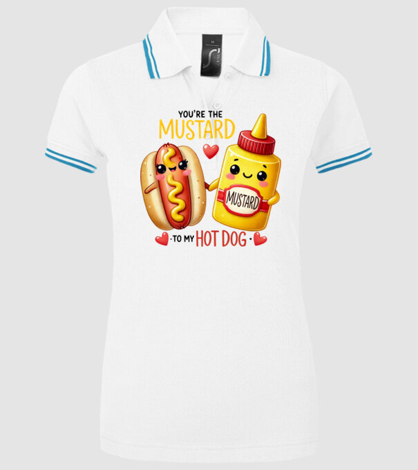 Mustard to my Hot Dog model alb pe tricou