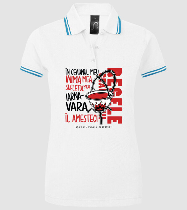 În ceaunul meu - Inima mea - Sufletul meu - Iarna - Vara - Îl amestec - Așa este regele ceaunului! model alb pe tricou