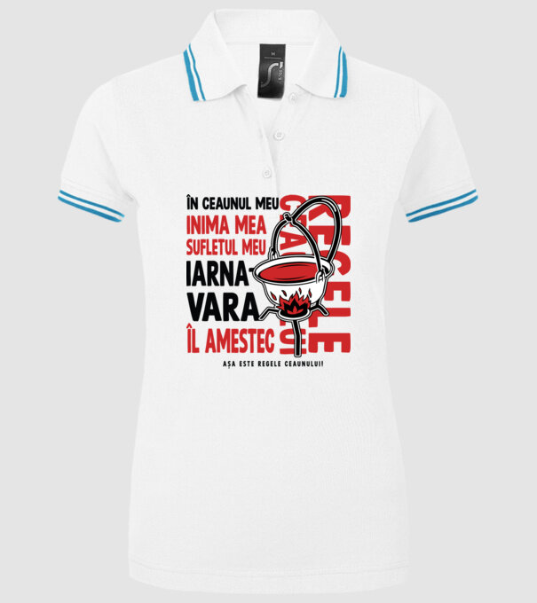 În ceaunul meu - Inima mea - Sufletul meu - Iarna - Vara - Îl amestec - Așa este regele ceaunului! - Regele ceaunului model alb pe tricou