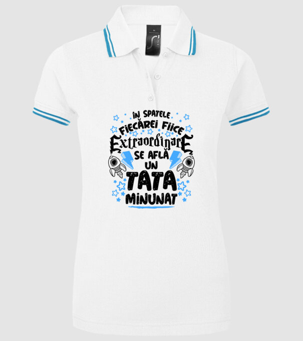 în spatele fiecărei fiice extraordinare se află un tată minunat model alb pe tricou