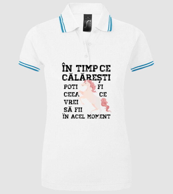în timp ce călărești poți fi ceea ce vrei să fii - în acel moment model alb pe tricou