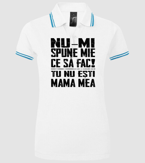 ne-mondd-meg-mit-csinaljak-ANYA-FEKETE-RO model alb pe tricou