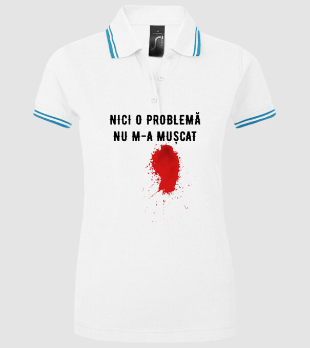 Nici o problemă, nu m-a mușcat model alb pe tricou