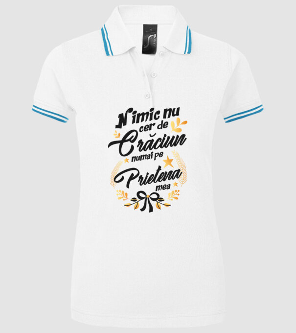nimic nu cer de Crăciun, numai pe prietena mea model alb pe tricou