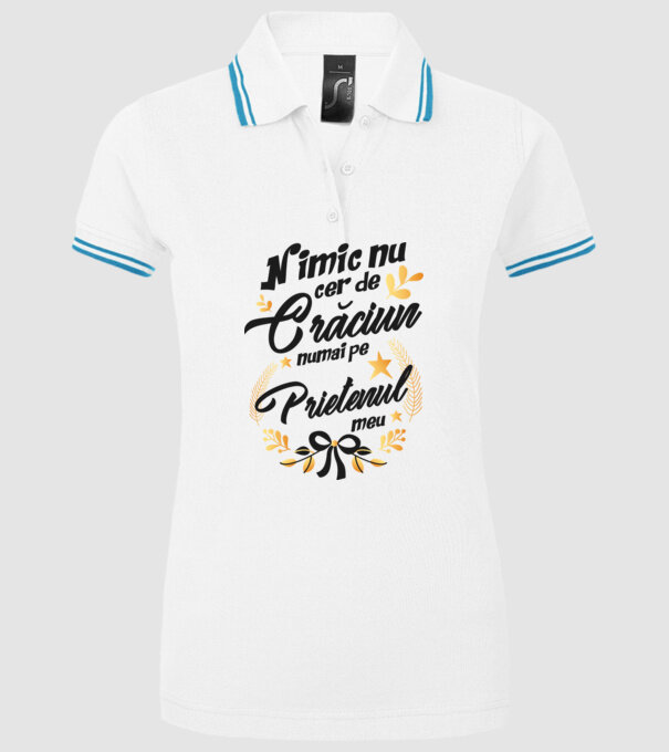 nimic nu cer de Crăciun, numai pe prietenul meu model alb pe tricou