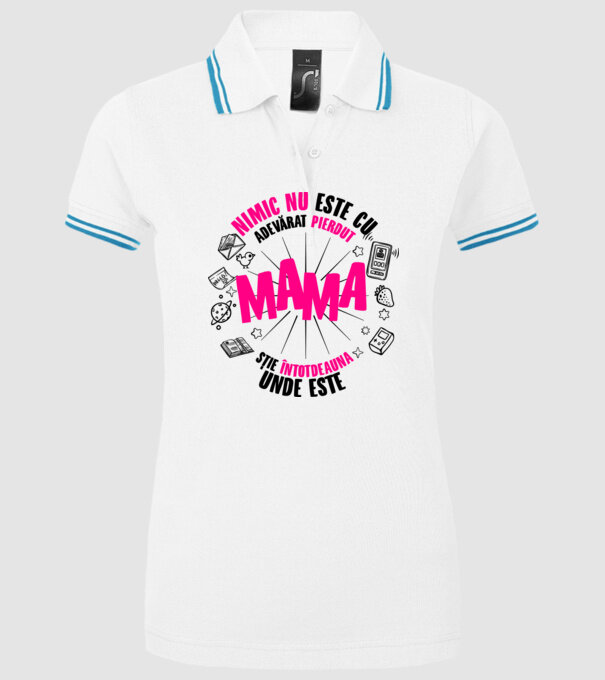 nimic nu este cu adevărat pierdut, mama știe întotdeauna unde este model alb pe tricou