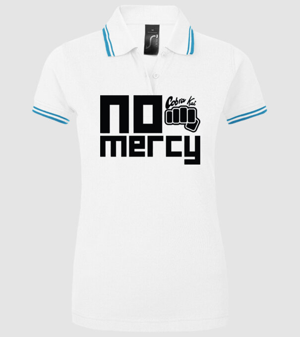 No mercy cobra kai model alb pe tricou