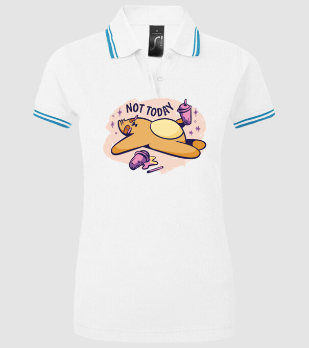 Not today model alb pe tricou