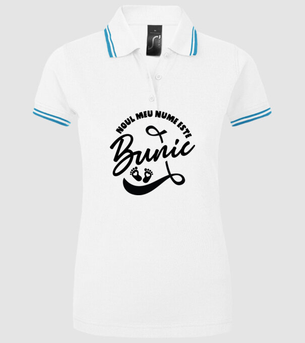Noul meu nume este Bunic model alb pe tricou