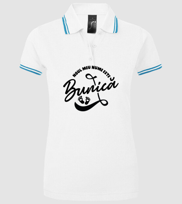 Noul meu nume este Bunică model alb pe tricou