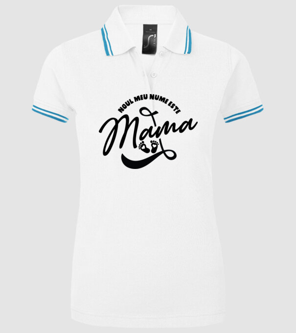 Noul meu nume este Mama model alb pe tricou