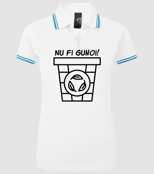 Nu fi gunoi  model alb pe tricou