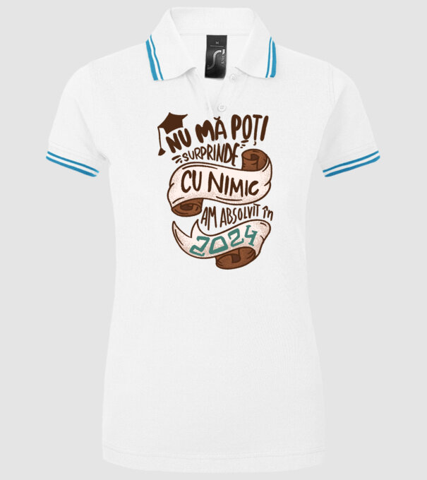 Nu mă poți surprinde cu nimic model alb pe tricou