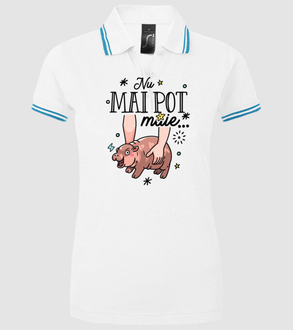 Nu mai pot muie... model alb pe tricou