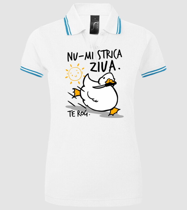 Nu-mi strica ziua. model alb pe tricou