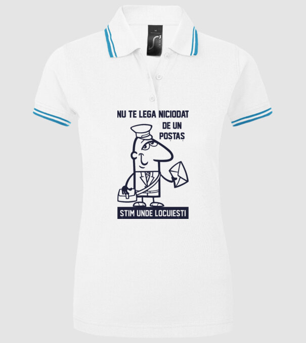 nu te lega niciodată de un poștaș. Știm unde locuiești model alb pe tricou