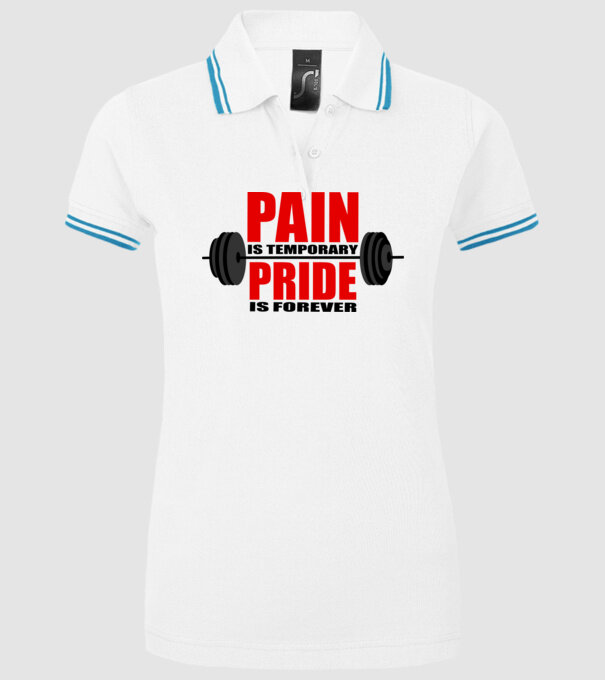 Pain is temporary model alb pe tricou