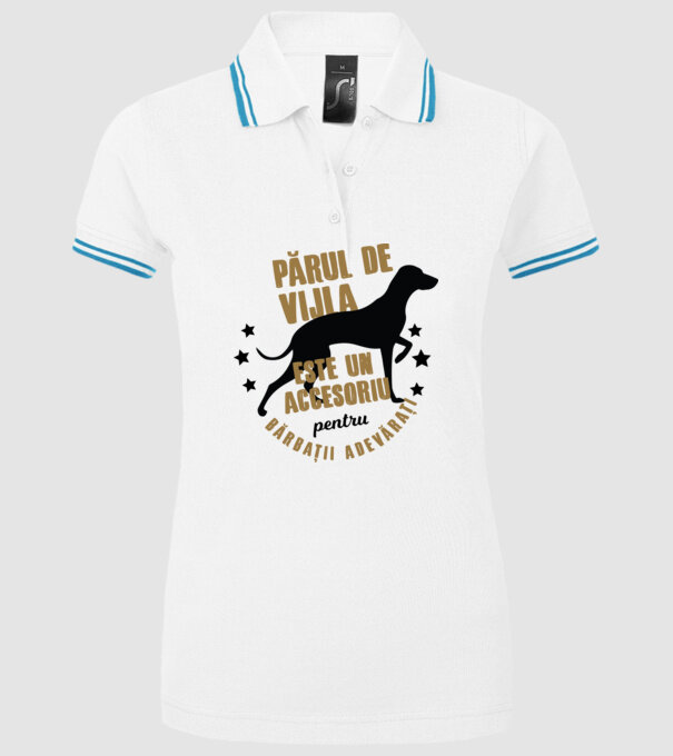 părul de vijla este un accesoriu pentru bărbații adevărați model alb pe tricou