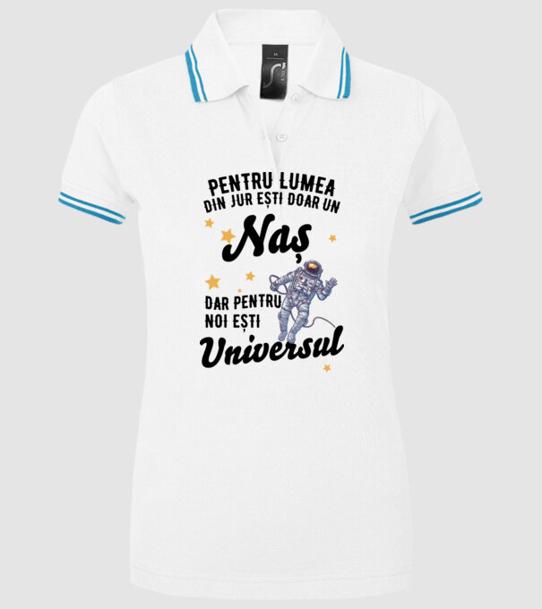 Pentru lumea din jur ești doar o naș, dar pentru noi ești întreaga lume 02 (2) model alb pe tricou