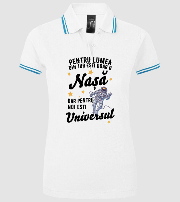 Pentru lumea din jur ești doar un nașă, dar pentru noi ești universul model alb pe tricou