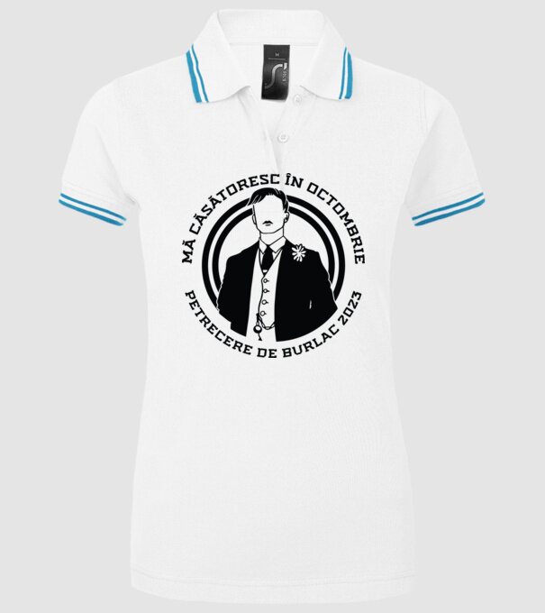 Petrecere de burlac octombrie model alb pe tricou