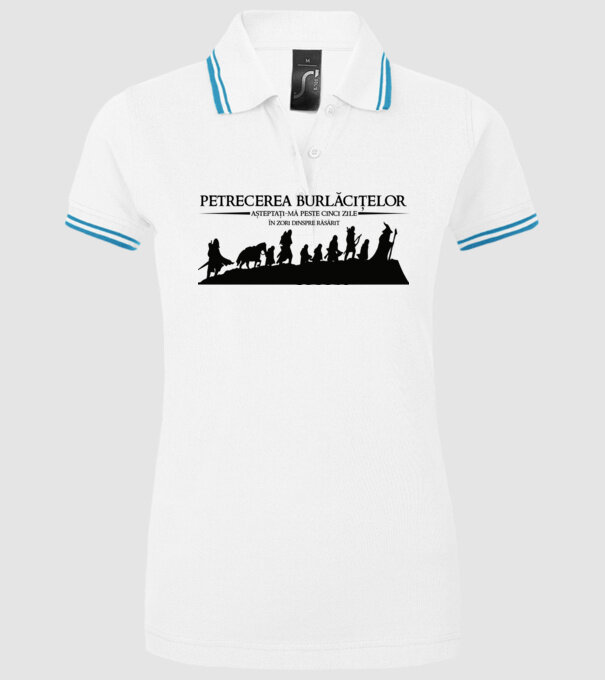 petrecerea burlăcițelor - așteptați-mă peste cinci zile - în zori dinspre răsărit model alb pe tricou