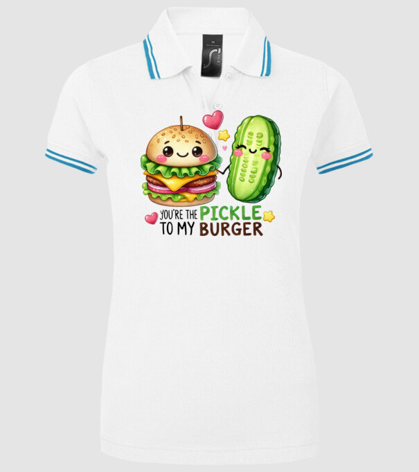 Pickle to my Burger model alb pe tricou