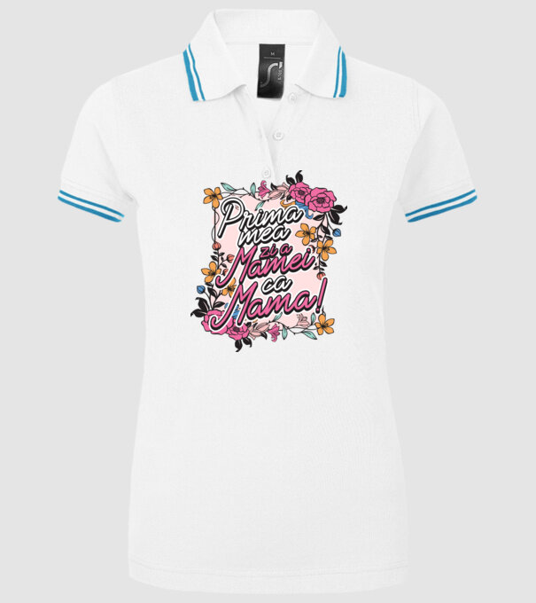Prima mea zi a mamei ca mamă model alb pe tricou