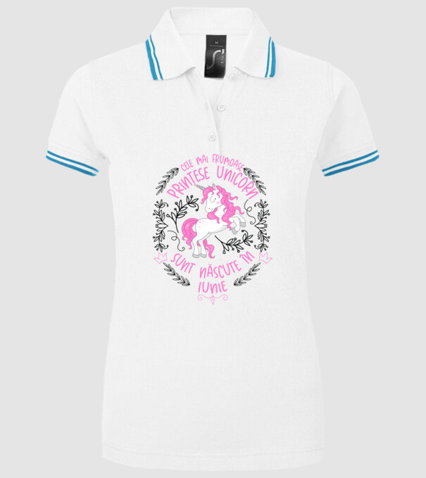 Cele mai frumoase prințese unicorn sunt născute în Iunie model alb pe tricou