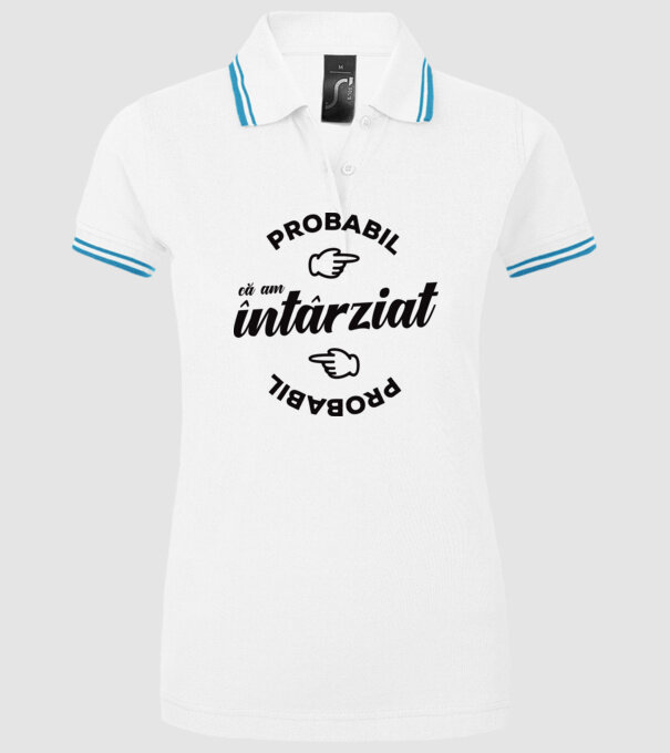 Probabil că am întârziat model alb pe tricou