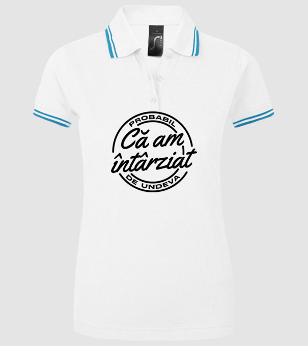 Probabil că am întârziat de undeva model alb pe tricou