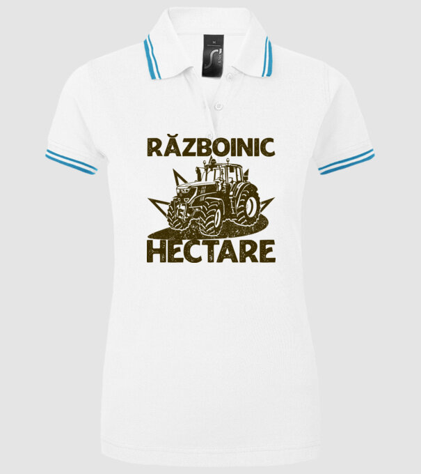 Războinic Hectare model alb pe tricou
