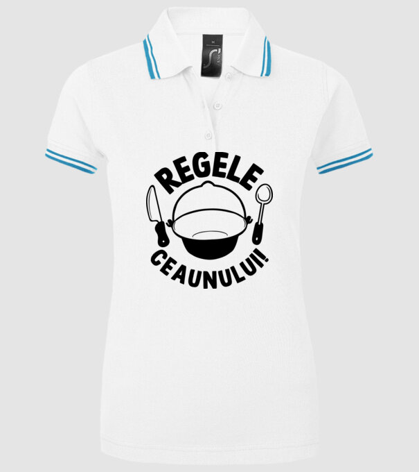 Regele - ceaunului! model alb pe tricou