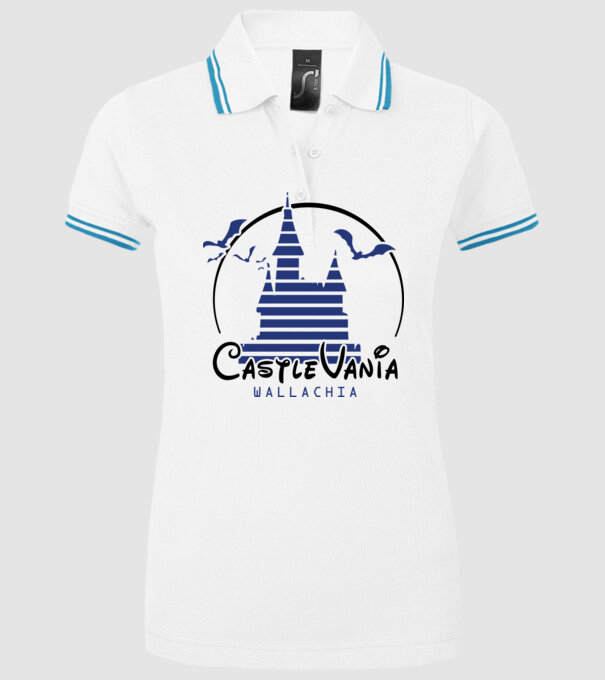 România CastleVania model alb pe tricou