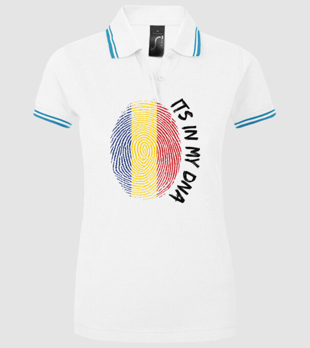 România fingerprint model alb pe tricou
