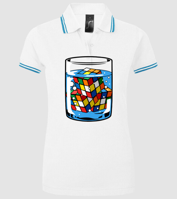 Rubik Ice model alb pe tricou