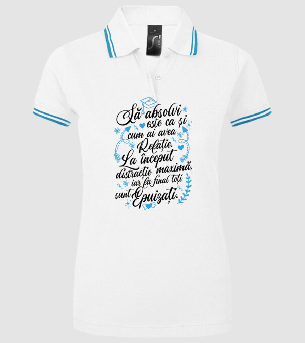 Să absolvi este ca și cum ai avea relație model alb pe tricou